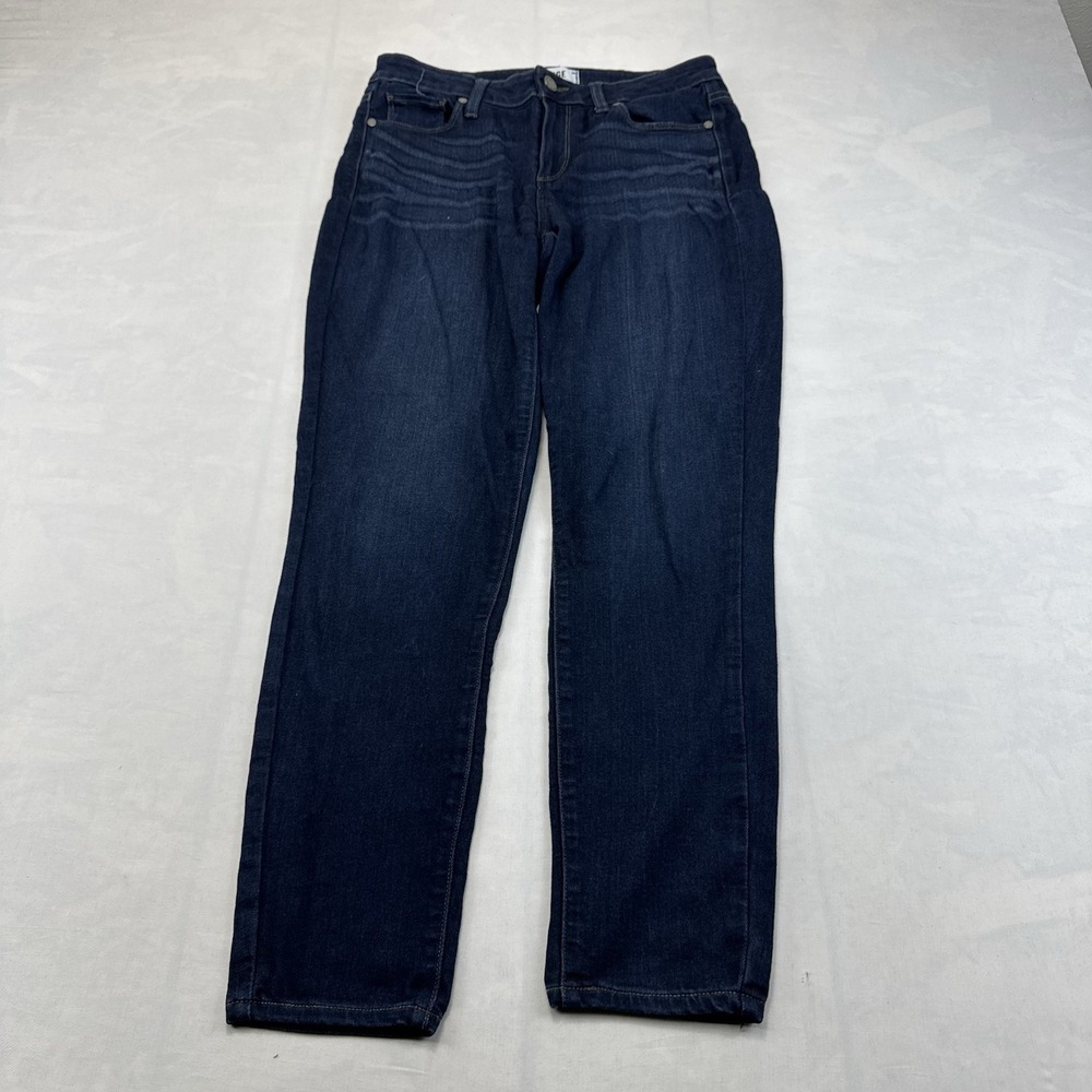 PAIGE Womens Jeans Size 28 Dark Wash Blue Denim Straight Leg Stretch